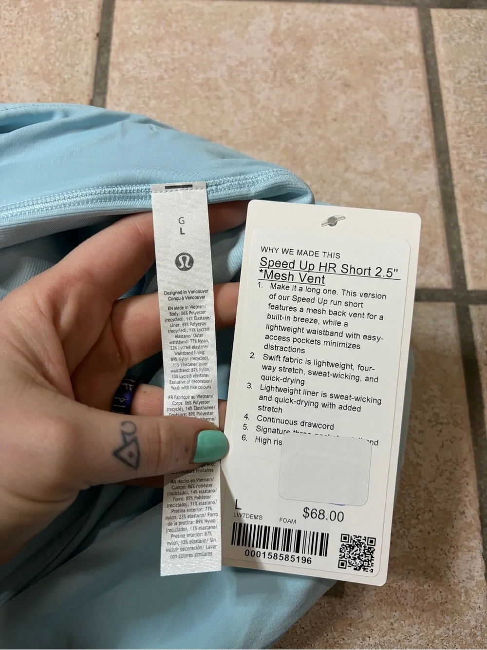 NWT Lululemon Speed Up High-Rise Short *2.5